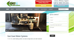 Desktop Screenshot of eastcoastwatersystems.com